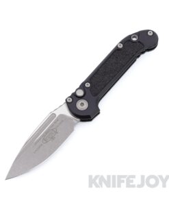 MICROTECH 1135-10AP Auto L.U.D.T. GEN III Auto Standard Edge Apocalyptic Blade with Black Aluminum Handles