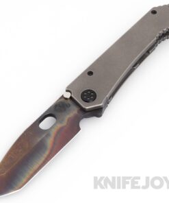 Medford Knives 187DP D2 Vulcan Tanto Blade with Tumbled Old School Handles/ Black Hardware/ DLC Clip