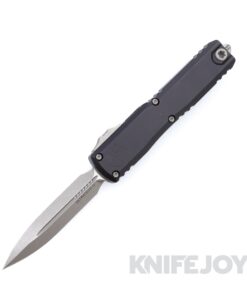 MICROTECH 11224-10AP Ultratech Gen IV OTF Auto Double Edge Apocalyptic Standard Blade with Black Aluminum Handles