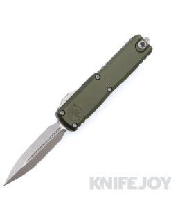 MICROTECH 12324-10APOD UTX-85 GEN IV OTF Auto Double Edge Apocalyptic Blade with OD Green Aluminum Handles