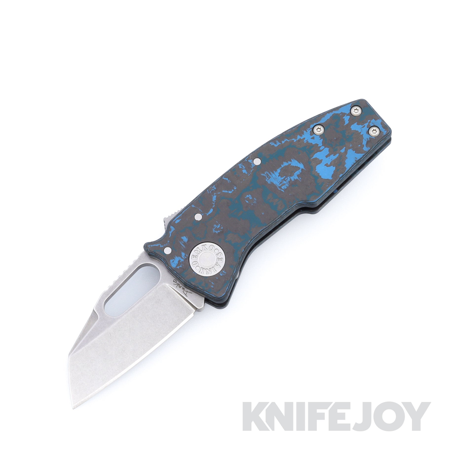 Demko Knives Nano-Shark 20CV Shark Foot Blade with Arctic Storm FatCarbon Handles