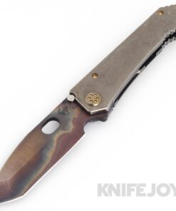 Medford Knives 187DPT D2 Vulcan Tanto Blade with Tumbled Handles/ Bronze Hardware and Clip
