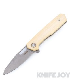 Mechforce x Oeser Collab Nebo V2 Folder with Acidwash ELMAX Blade and Antique Linen Micarta Handles