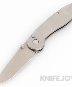 American Blade Works Model 1 V7 Button Lock Folder Stonewash Magnacut Blade with Titanium Handles