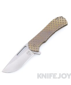 Doc Shiffer Knives Field Grade Recon Folder Magnacut Blade with Bronze / Purple Gradient Seashell Anodized Titanium Handles