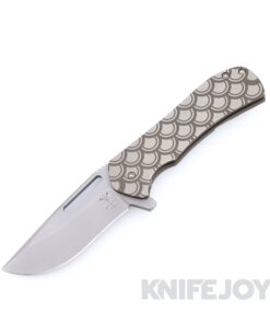 Doc Shiffer Knives Field Grade Recon Folder Magnacut Blade with Bronze Seashell Anodized Titanium Handles