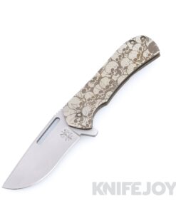 Doc Shiffer Knives Field Grade Recon Folder Magnacut Blade with Bronze Skull Anodized Titanium Handles