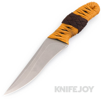 J. Watson Knives Kidon XL Fixed Blade Stonewash Blade with Full Cord Wrapped Handle Ambi Sheath