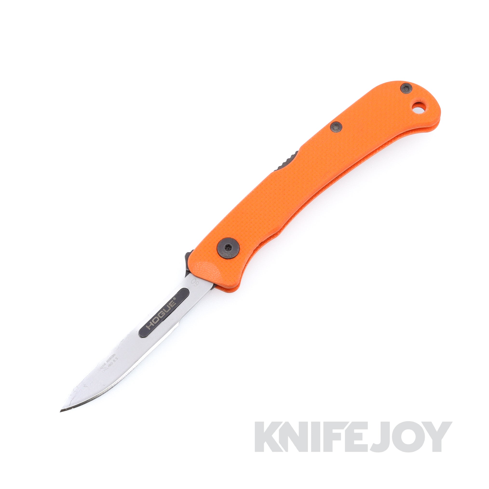 Hogue 35834 Expel Folding Scalpel with Replaceable Blade and 416SS Frame / Orange G10 Scales