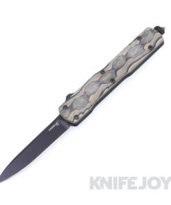 Hogue Knives 34877 Counterstrike OTF Auto Black PVD 20CV Drop Point Blade with G-Mascus Dark Earth G10 Cover and Black Aluminum Case