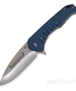 Medford Praetorian Swift FL Flipper S35VN Tumbled Drop Point Blade with Blue Handles/ Blue Hardware and Clip