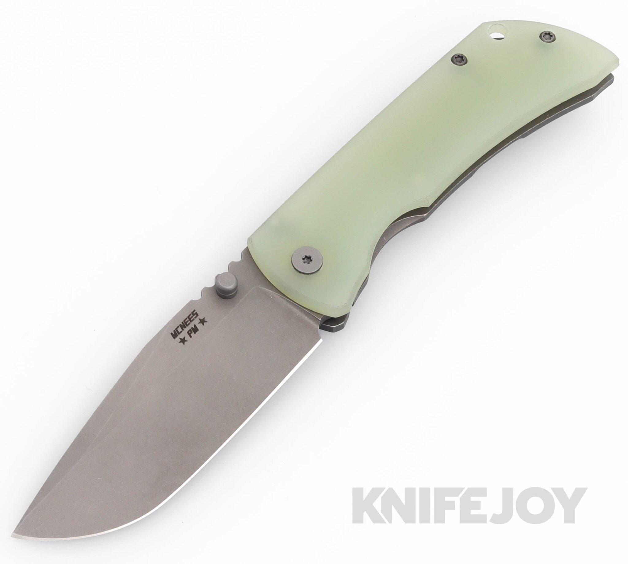 McNees Knives PM Mac2 3.5"- Gen2 Magnacut Blade and Atomic Jade G10 Handles
