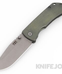 McNees Knives PM Mac2 3.5"- Gen2 Magnacut Blade and Atomic Green/Bronze Titanium Handles