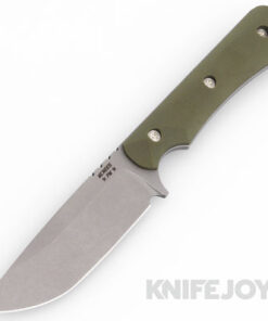 McNees Knives PM Ridge Runner Atomic Stonewash 3V Blade and O.D. Green G10 Handles