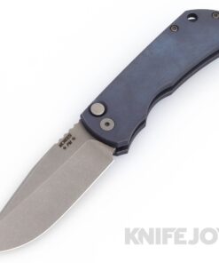 McNees Knives PM AUTOMAC Gen2 Magnacut Blade and Atomic Blue/Bronze Titanium Handles