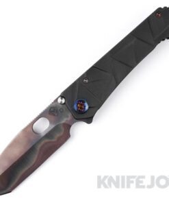 Medford Knives 187 DPT D2 Vulcan Tanto Blade with DLC Stained Glass Handles/ Flamed Hardware/ DLC Clip
