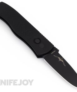 Pro-tech Knives E7A06-LH-20CV Emerson CQC7 Left Handed Auto DLC Black 20CV Blade with Black Textured Aluminum Handles