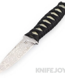 J.Watson / Les George Collab Fixed Blade Etched Blade with Full Cord Wrapped Stingray Handle