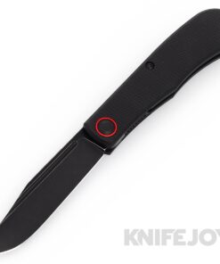 Daedalus Knife Co. "The Lab" Model Front Flipper Blackwash Blade with Black Aluminum Handles
