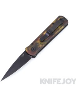 Pro-tech Knives 721-LH WOODLAND GODSON LEFT HAND Auto DLC Blade with Custom Woodland Camo Anodized Aluminum Handles