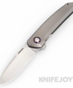 Enrique Pena Custom Cobra Flipper Plain Satin Blade with Titanium Scales/ Dark Mokuti Clip