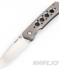 Enrique Pena Custom La Victoria Front Flipper Plain Satin Blade with Titanium Scales/ Mokuti Clip