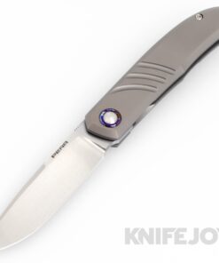 Enrique Pena Custom Rio Grande Front Flipper Plain Satin Blade with Titanium Scales/ Dark Mokuti Clip and Spacer