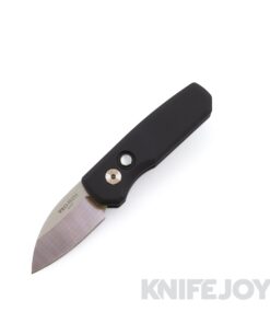 Pro-tech Knives R5300-LTD Auto Runt 5 Satin Magnacut Wharncliffe Blade with Smooth Black Aluminum Handles