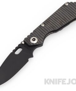 Mick Strider Knives  SnG Black Drop Point Blade with Strider Flamed CC Titanium Handles