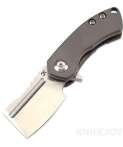 Kansept Knives K3030A3 Mini Korvid Liner Lock Satin Blade with Bronze Anodized Titanium Handles