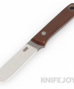Bald Man Knife and Tool Cicada Fixed Blade Magnacut Blade with Natural Canvas Micarta/ Stainless Steel Handles