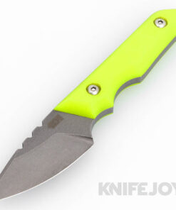 Bald Man Knife and Tool Thick-A-Tross Fixed Blade Magnacut Blade with Dayglow G10 Handles