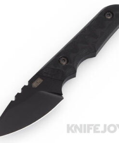 Bald Man Knife and Tool Thick-A-Tross Fixed Blade Flamed Magnacut Blade with Blackout G10 Handles