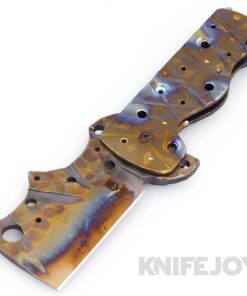RichMade Knives BG Large Zombie Killer Folder Flamed Blade with Flamed Titanium Handles