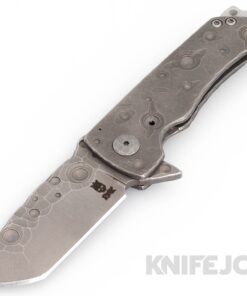 RichMade Knives BE Grim Reaper Crucible 154CM Stainless Blade with Moon Crater Titanium Scales