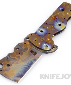 RichMade Knives BF Large Zombie Killer Folder Flamed Blade with Flamed Titanium Handles