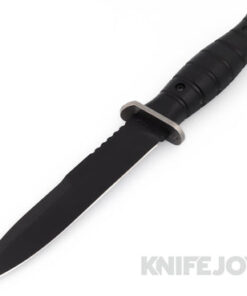 Defiant 7 Knives M320 Black Cerakote Blade with Black Polymer Handles
