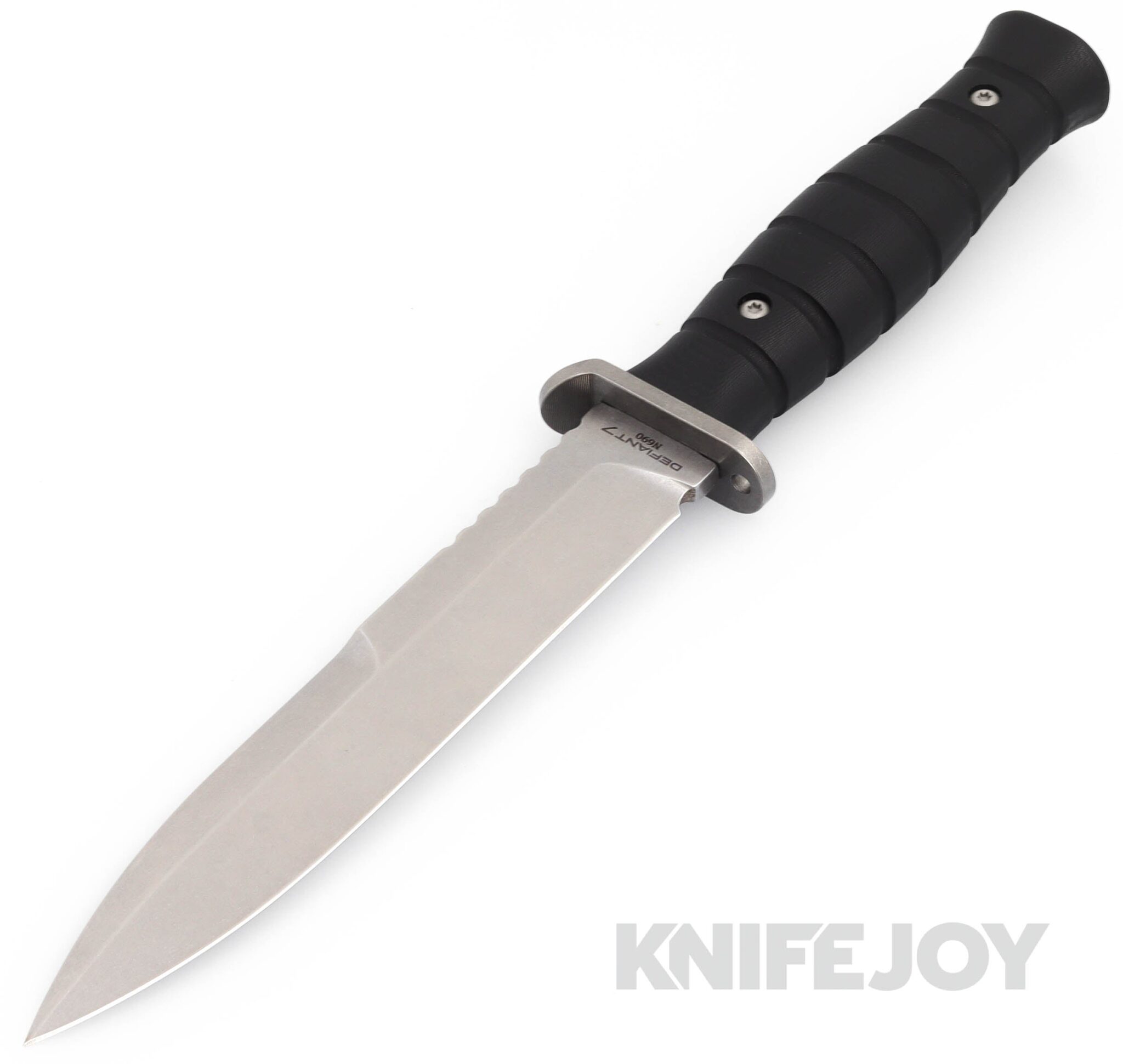 Defiant 7 Knives M320 Stonewashed Blade with Black G10 Handles