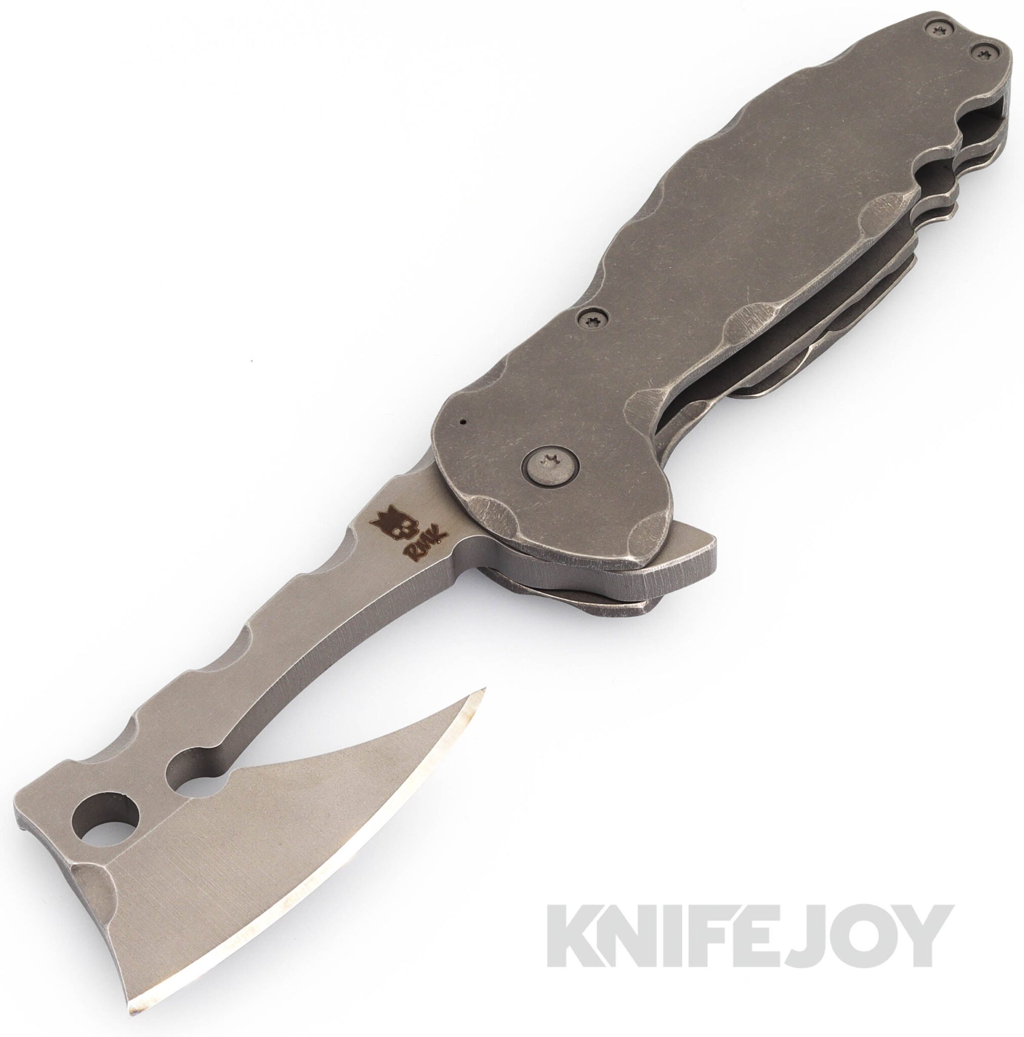 RichMade Knives AM Large Ratchet Folder Stainless Steel Blade with Super Fat Titanium Handles