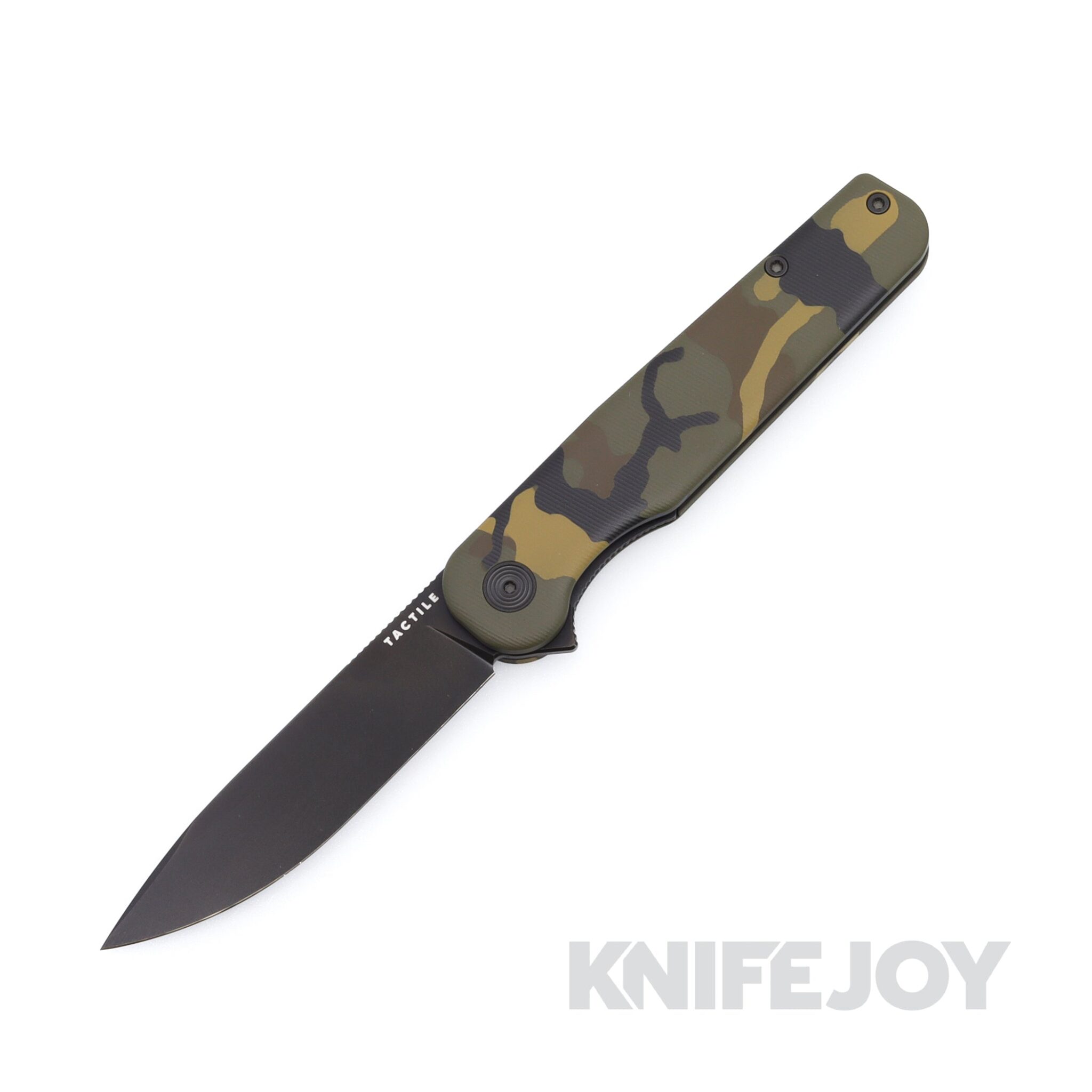Tactile Knife Co. KnifeJoy Exclusive Rockwall Liner Lock Knife DLC Magnacut Drop Point Blade with M81 Camo Cerakote Titanium Handles