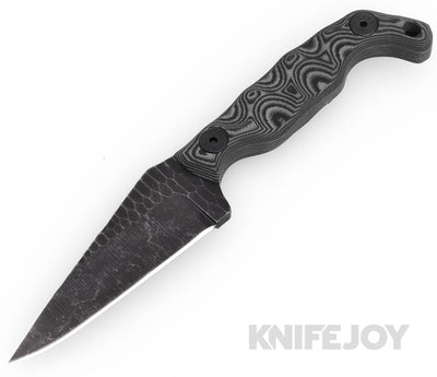 Stroup Knives Model Mini Nitro-V Blade with Gray-Layered G10 Handles