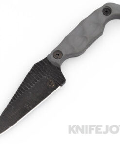 Stroup Knives Model Bravo 5 1095 High Carbon Steel Blade with Grey G10 Handles