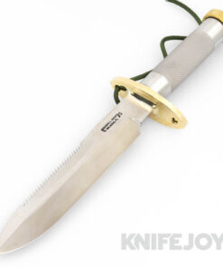 Randall Made Knives Model 18-7.5" Attack Survival SS Saw Tooth Knurled Handle Brown Sheath