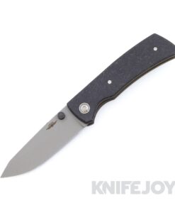 Jarosz Custom Knives Kali Titanium Liner Lock Matte AEB-L Blade with Black Glass FatCarbon Handle Scales