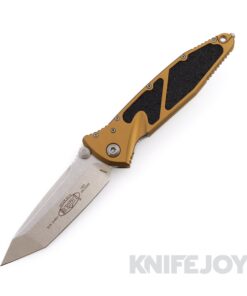 MICROTECH 161-10TA SOCOM Elite Tanto Tactical Stonewash Blade with Tan Aluminum Handles