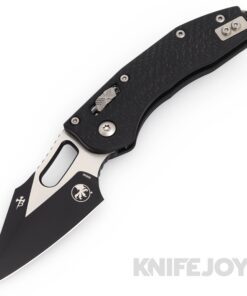 MICROTECH 169RL-1FLGTBK Borka Stitch RAM-LOK Folding Knife Black Painted Blade with Fluted Black G10 Handles