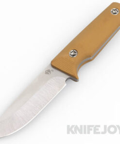 Medford Knives Bushcrafter Fixed Blade 3V Tumbled Blade with Coyote G10 Handles/ Leather Sheath