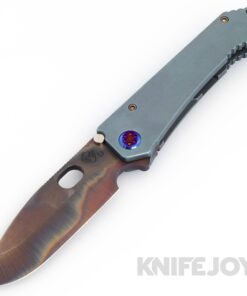 Medford Knives 187DP D2 Vulcan Drop Point Blade with Old School Green Handles/ Flamed Hardware and Clip