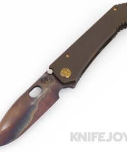 Medford Knives 187DP D2 Vulcan Drop Point Blade with Bronze Handles/ Bronze Hardware and Clip