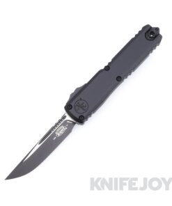 MICROTECH 11214-1T Ultratech GEN IV OTF Auto Single Edge Tactical Standard Blade with Black Aluminum Handles